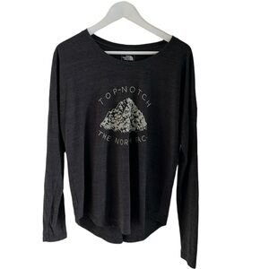 The North Face Top Notch Gray Long Sleeve Graphic Top